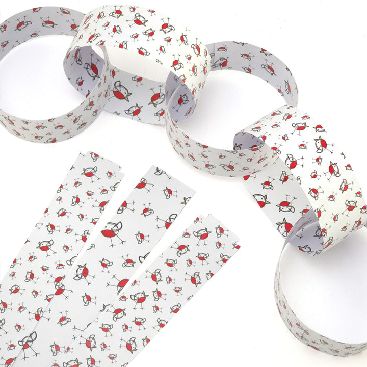 30 Reusable Christmas Paper Chains | Chirpy Robin | No Glue Needed | 2.5m