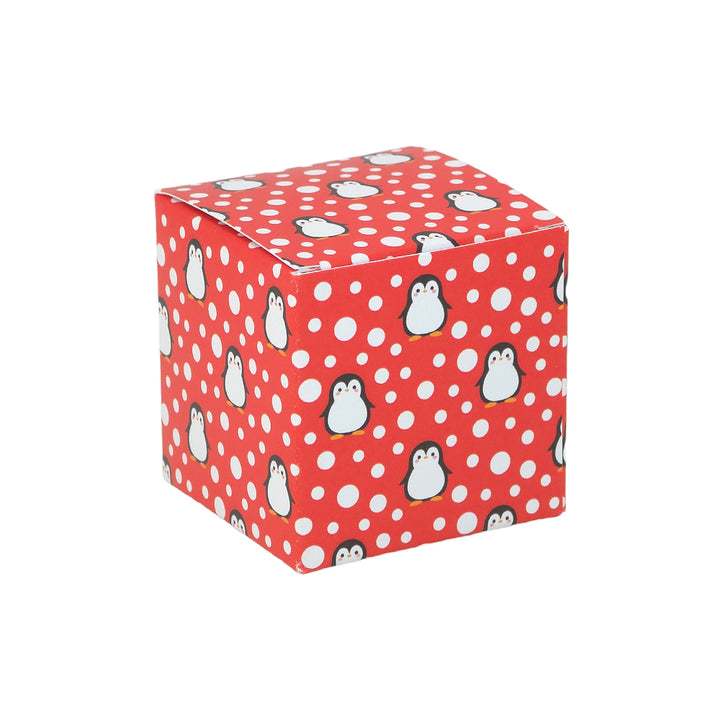 Snowtime Penguin | Little Gift Box | 5cm Cube | Single or 6 Boxes
