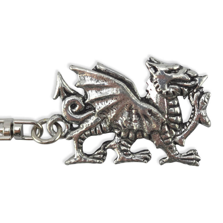 Welsh Dragon | Chunky English Pewter 3D Keyring | Little Gift | Cracker Filler
