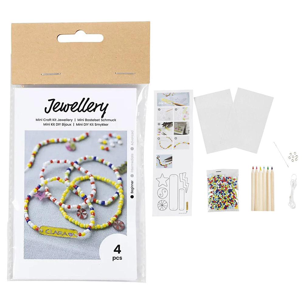 Shrink Plastic Bracelets | Mini Jewellery Craft Kit for Kids | Makes 4