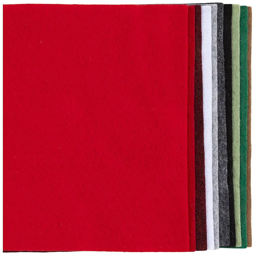 Assorted Mixes | 10 Sheets of Polyester Craft Felt | A4 210x297mm | 2mm Thick