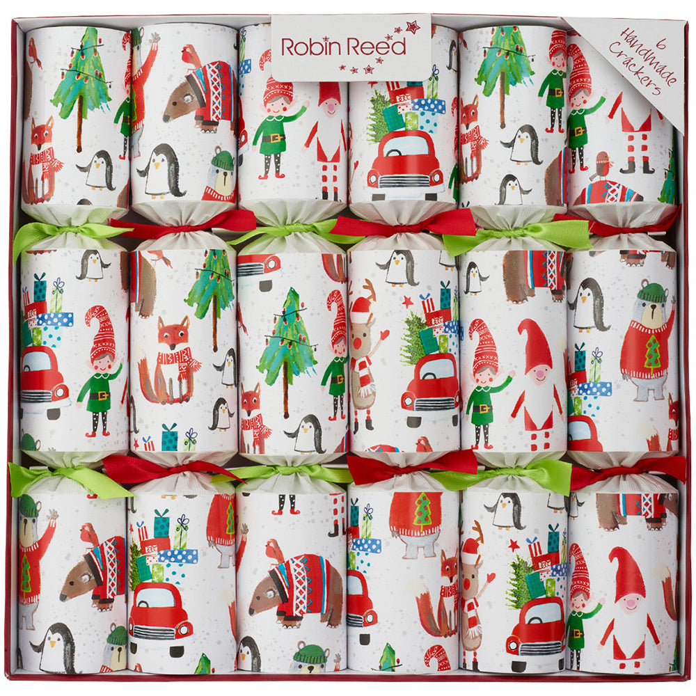 Racing Elves | 6 Handmade Crackers | Christmas Fun | Ready Made