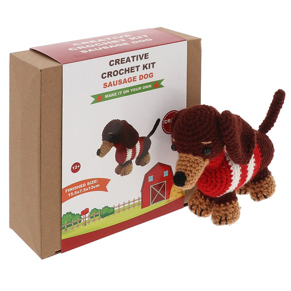 Sausage Dog | Complete Crochet Craft Kit for Adults | Dachshund