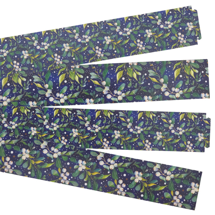 30 Reusable Christmas Paper Chains | Midnight Mistletoe | No Glue Needed | 2.5m