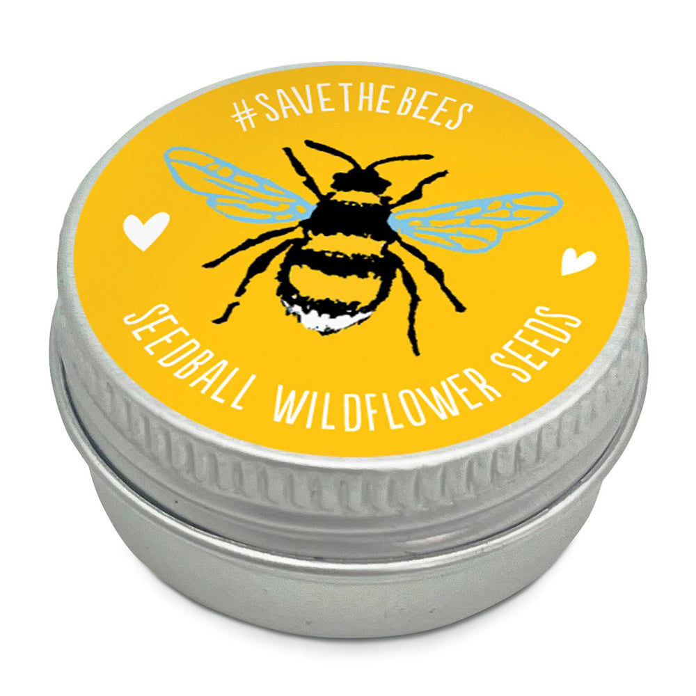Save The Bees | Mini Tin of 5 Seedballs | Cracker Filler | Mini Gift