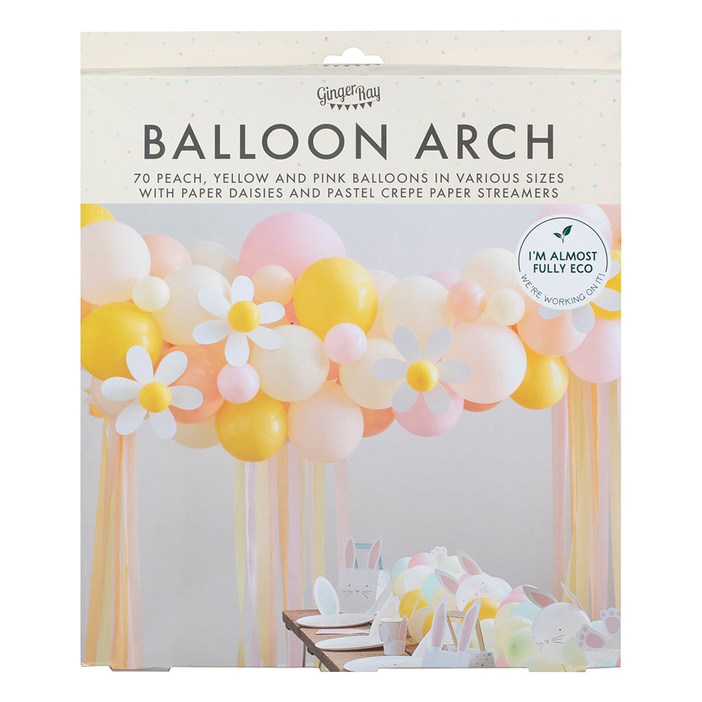 Pastel Daisy | Easter Balloon Arch | Complete DIY Kit | 70 Balloons & Accessories