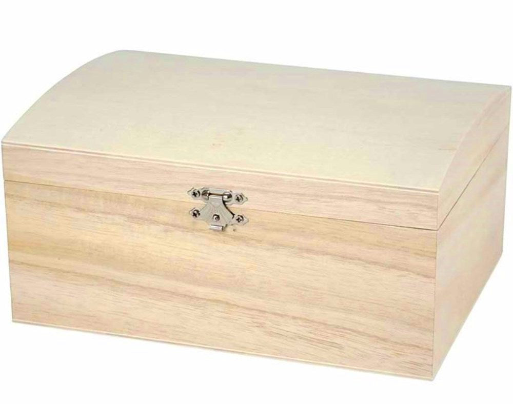 21.5cm Wood Treasure Chest Box to Decorate | Pirate Treasure Chests