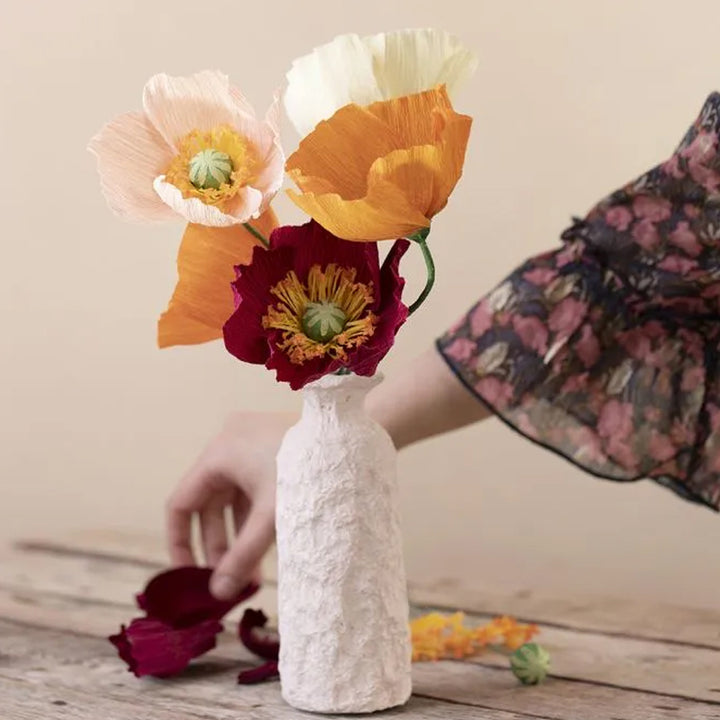 8 Rolls 25cm x 60cm Crepe | Paper Flower Making | Natural Colours