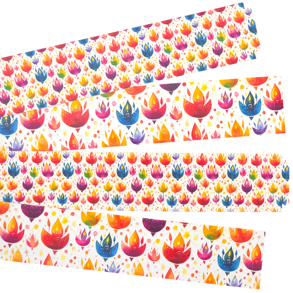 30 Reusable Paper Chains | Bright Diwali Candles | No Glue Needed | 2.5m