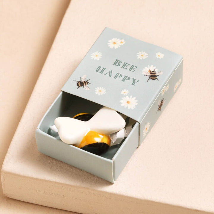 Bee Happy | Mini Matchbox Token | Little Gift | Cracker Filler