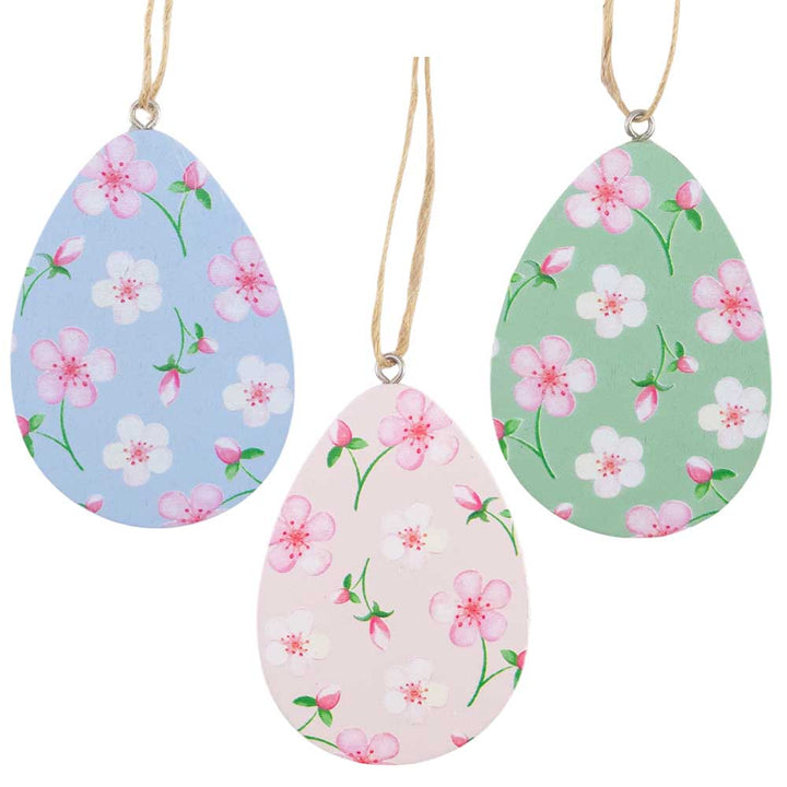 Pretty Cherry Blossom Hanging Wooden Easter Tree Decoration | Gisela Graham