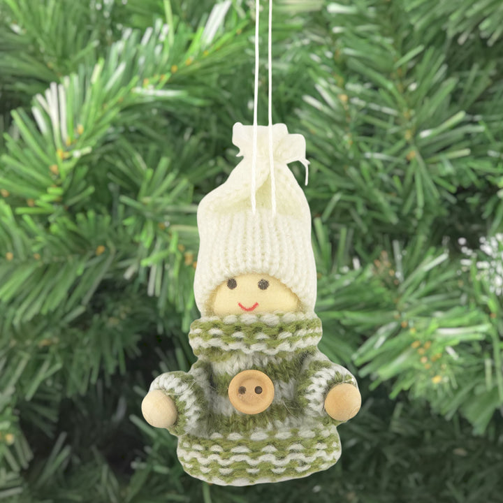 Pretty Scandi Girl | Knitted Christmas Tree Decoration | Single | Cracker Filler