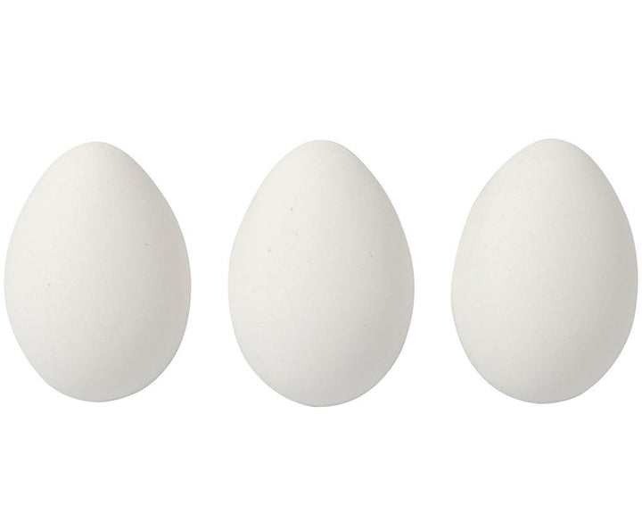 12 White Hollow One Piece Matt Plastic Easter Eggs for Crafts