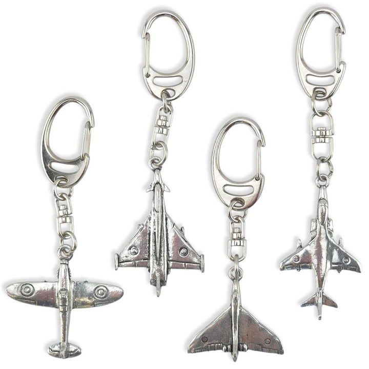 Vintage War Planes | English Pewter 3D Keyrings | Little Gift | Cracker Filler