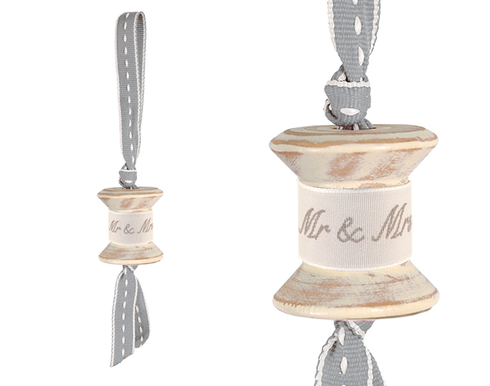Mr & Mrs Cotton Reel Ornament - Cracker Filler Gift