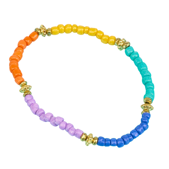 Pretty Beaded Bracelets | Set of 4 | Fair Trade | Mini Gift | Cracker Filler