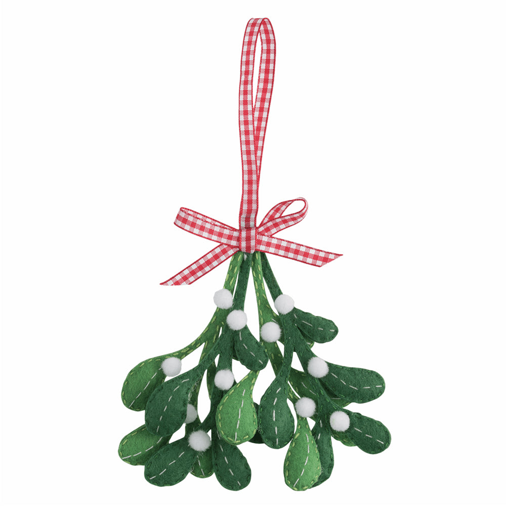 Felt Christmas Mistletoe Hanging Ornament Sewing Craft Kit | DIY Decoration