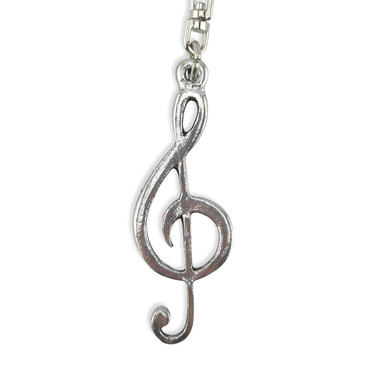Treble Clef | Chunky English Pewter 3D Keyring | Little Gift | Cracker Filler