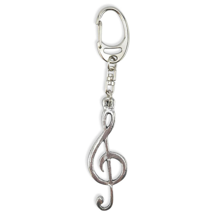 Treble Clef | Chunky English Pewter 3D Keyring | Little Gift | Cracker Filler