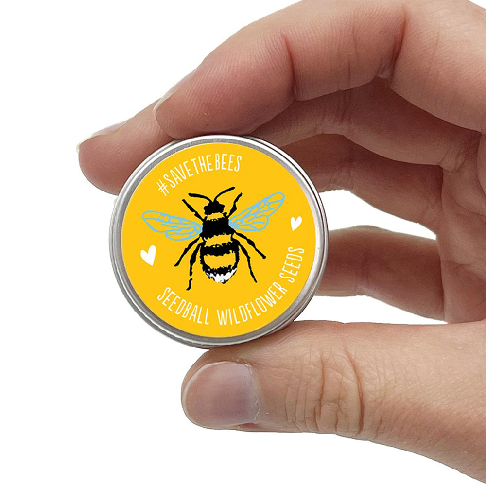 Save The Bees | Mini Tin of 5 Seedballs | Cracker Filler | Mini Gift