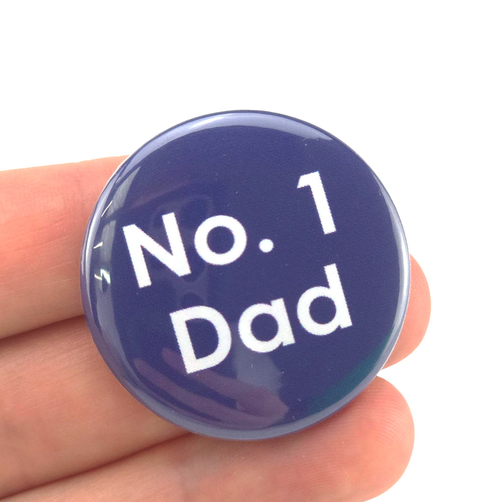 No. 1 Dad | 38mm Button Pin Badge | Little Gift | Cracker Filler