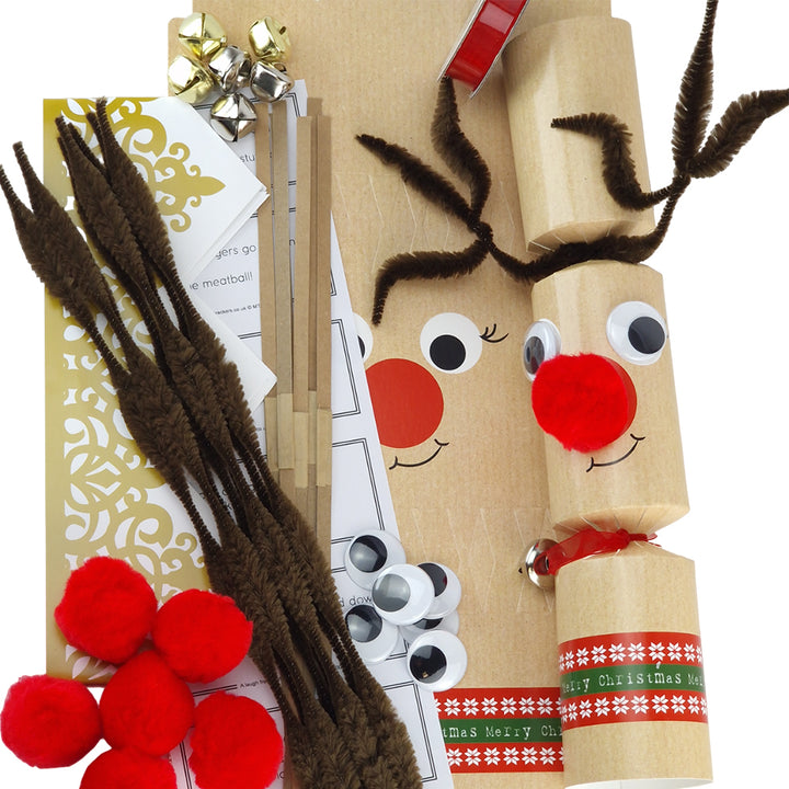Standy Uppy Rudolph | Christmas Cracker Craft Kit | Makes 6 | Bumpy Antlers