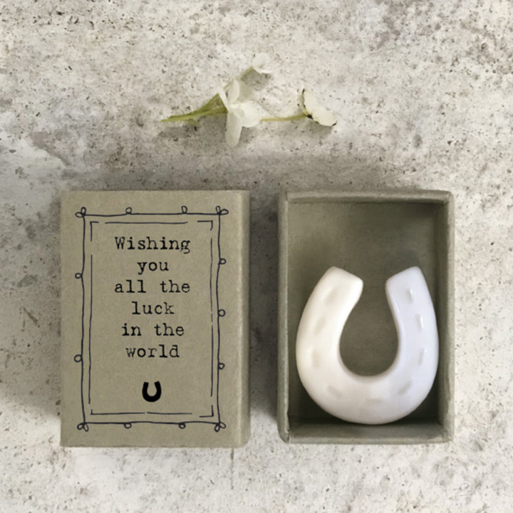 Porcelain Horseshoe | Wishing You All The Luck In The World | Cracker Filler