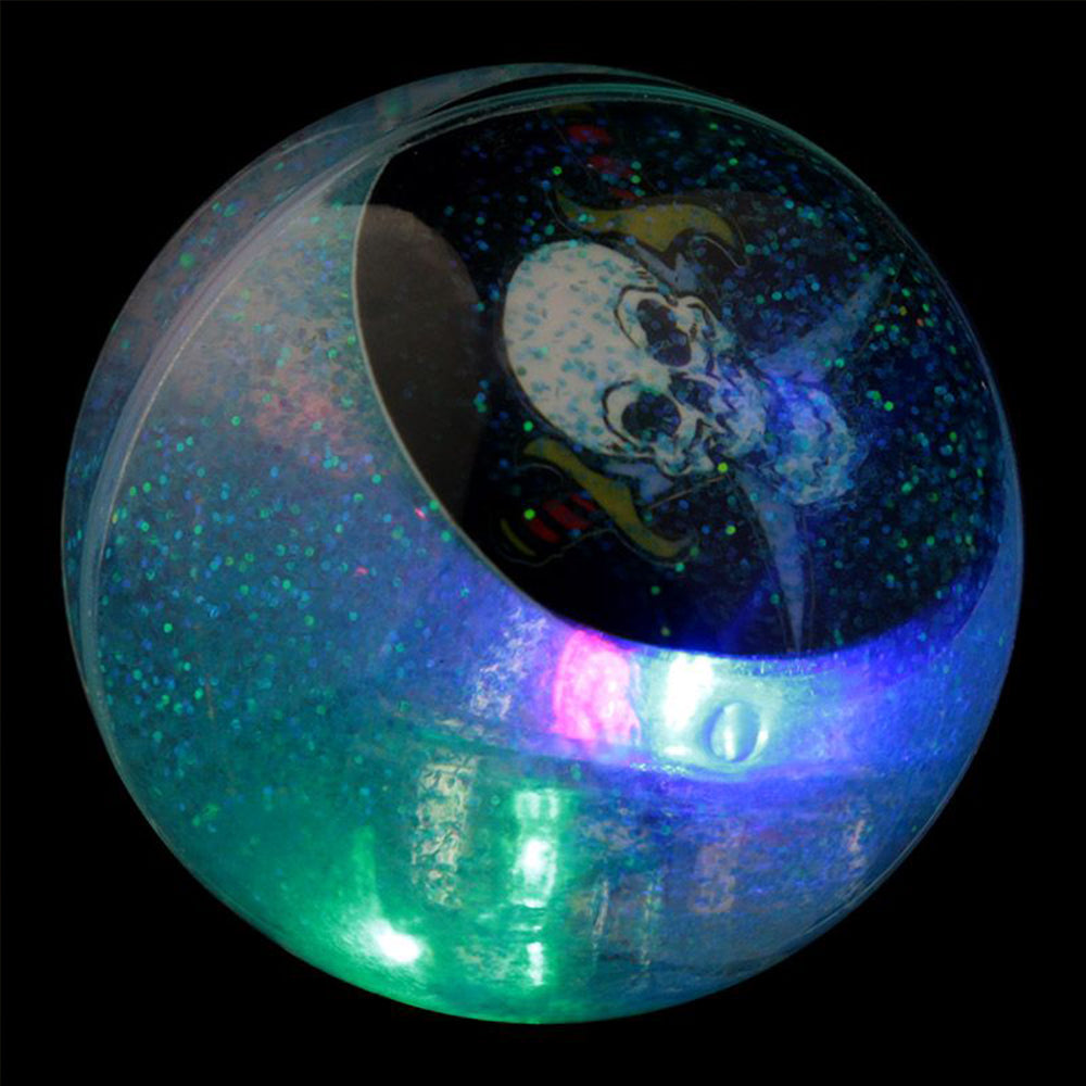 Pirate LED Flashing Rubber Bouncy Ball | 5.5cm | Party Bag Gift | Cracker Filler