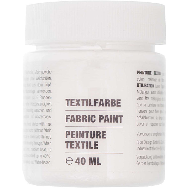 40ml Fabric Paint | Ideal for Light Fabrics | Choose A Colour