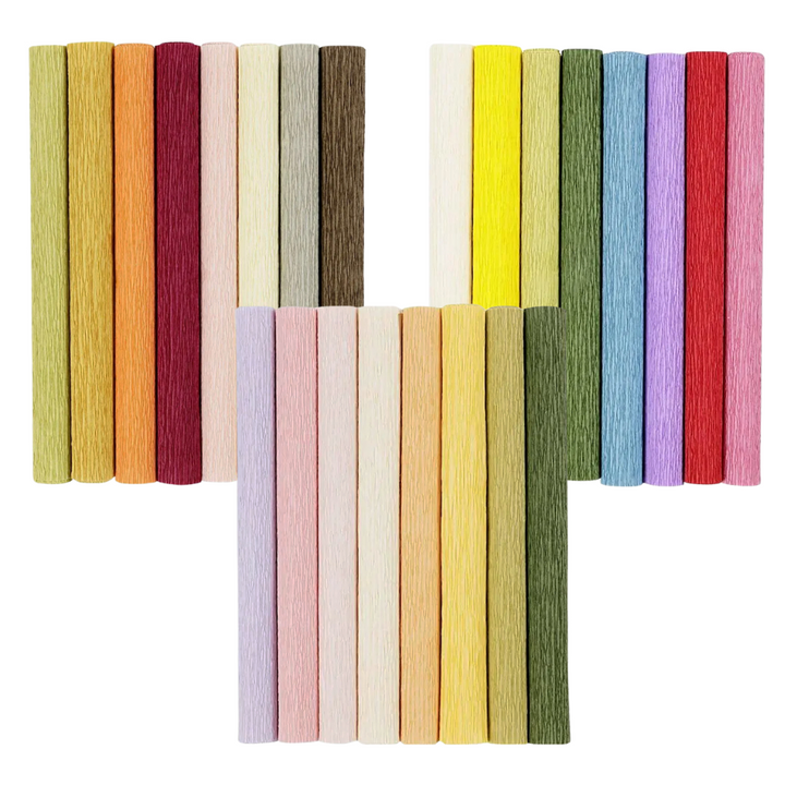 8 Rolls 25cm x 60cm Crepe | Paper Flower Making
