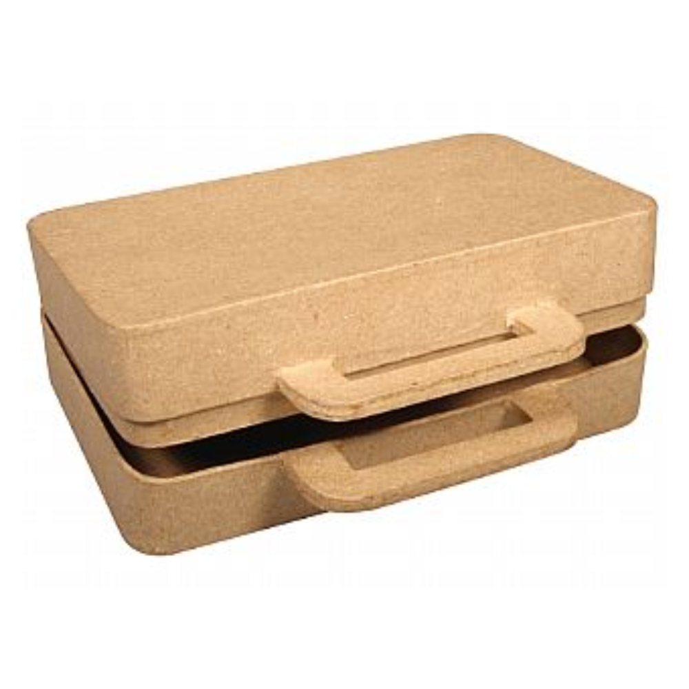 16cm Small Paper Mache Suitcase to Decorate | Papier Mache Shapes