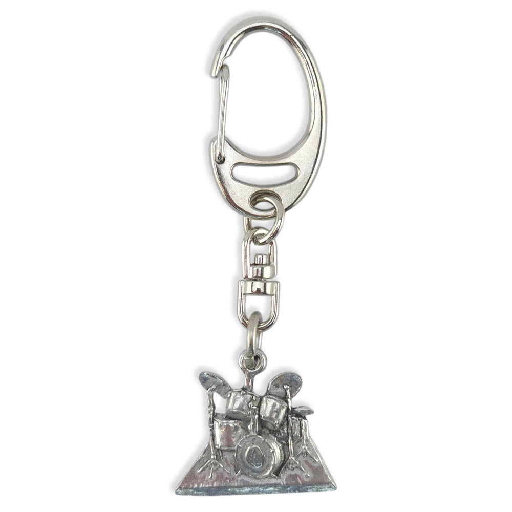 Small Drumkit | English Pewter 3D Keyring | Little Gift | Cracker Filler