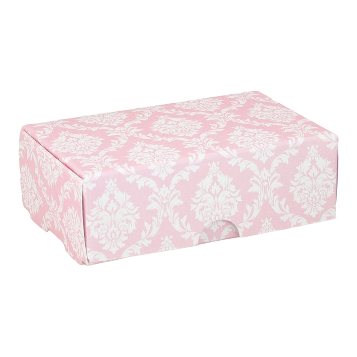 Pink Damask | Little Gift Box | Soap Bar Sized | Single or 6 Boxes | 57x88x30mm