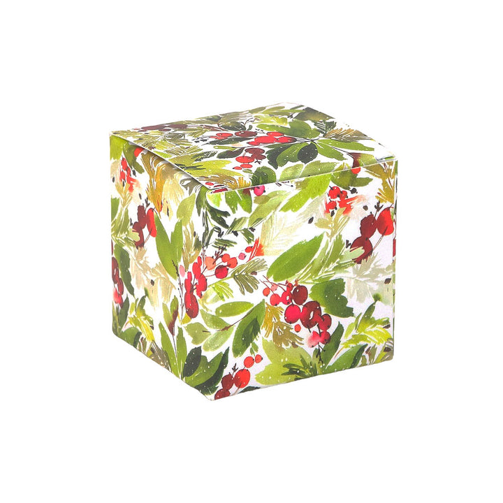 Watercolour Berries | Little Gift Box | 5cm Cube | Single or 6 Boxes