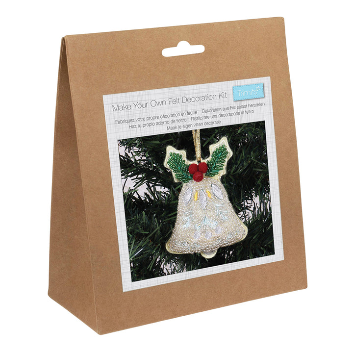 Christmas Bell | Felt & Bead Sewing Kit | Hanging Ornament | Craft Kit