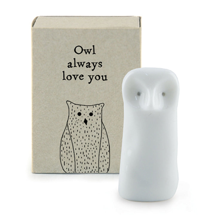 Owl Always Love You | Porcelain Owl in a Matchbox | Cracker Filler | Little Gift