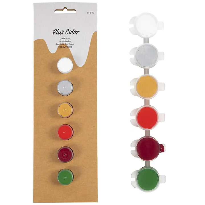 Assorted Palettes | 6 Mini Pots of Acrylic Paint | Water Based & Quick Drying