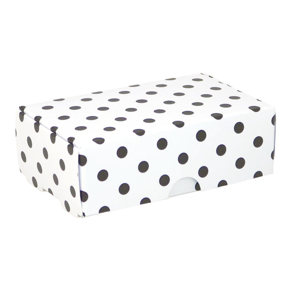 Monochrome Dots | Little Gift Box | Soap Bar Sized | Single or 6 Boxes | 57x88x30mm