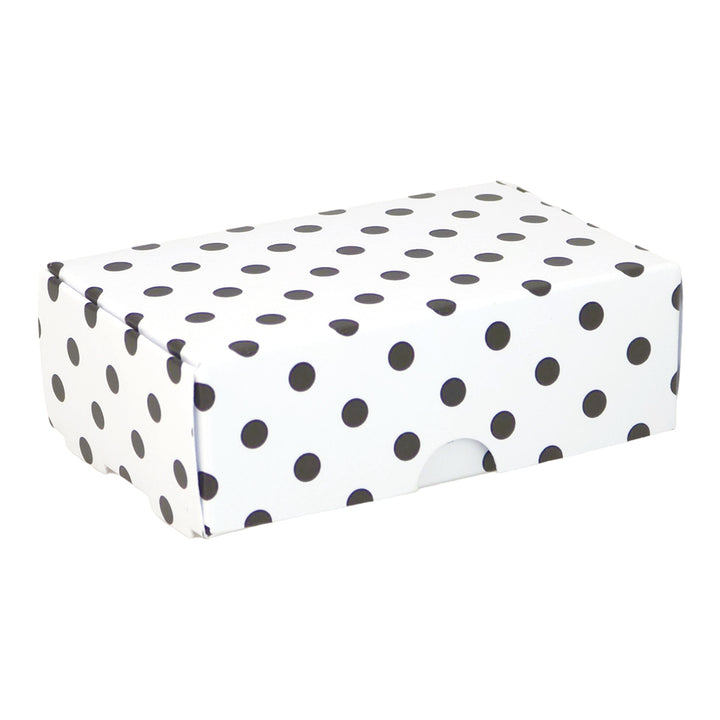 Monochrome Dots | Little Gift Box | Soap Bar Sized | Single or 6 Boxes | 57x88x30mm
