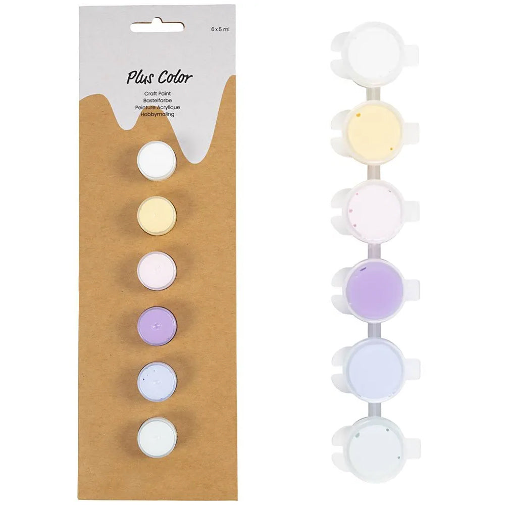 Assorted Palettes | 6 Mini Pots of Acrylic Paint | Water Based & Quick Drying