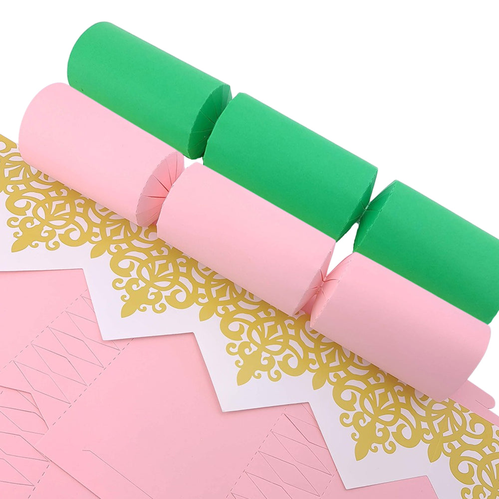 Pink Goes Good With Green | Craft Kit to Make 8 Wicked Crackers | Recyclable Cracker Making