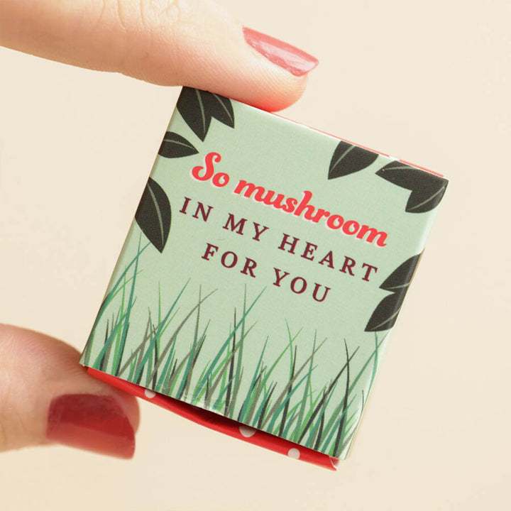 So Mushroom In My Heart for You | Mini Matchbox Token | Cracker Filler Gift