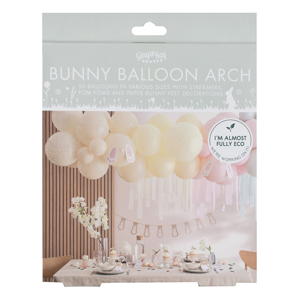 Easter Bunny | Easter Balloon Arch | Complete DIY Kit | 50 Balloons & Accessories