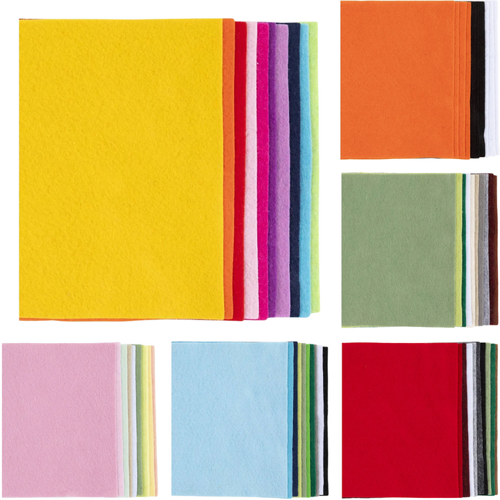 Assorted Mixes | 10 Sheets of Polyester Craft Felt | A4 210x297mm | 2mm Thick
