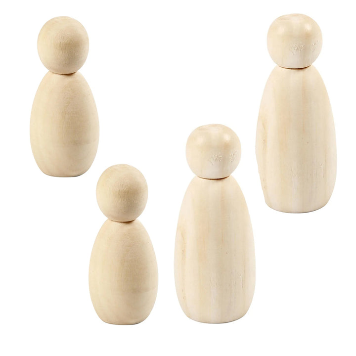 Wooden Body Shapes to Decorate | 6cm or 8cm Tall | Pack of 3 or 5
