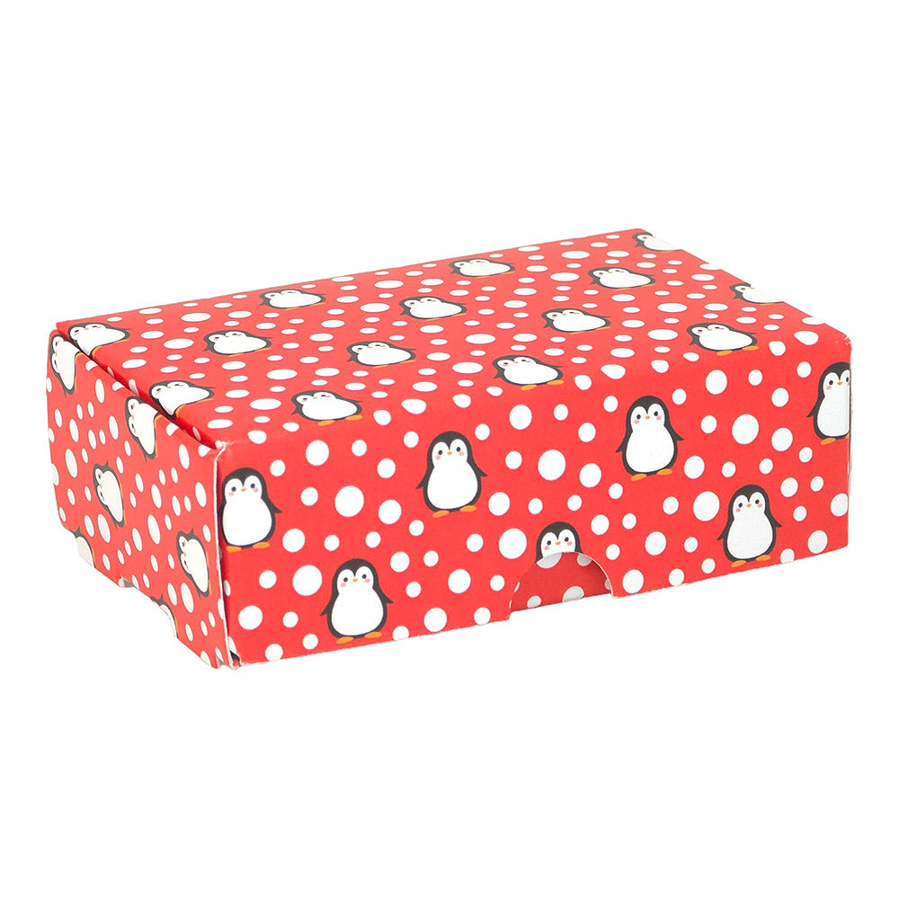 Snowtime Penguin | Little Gift Box | Soap Bar Sized | Single or 6 Boxes | 57x88x30mm