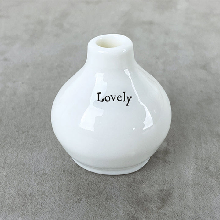 Sentiments | Mini Porcelain Bud Vase | Little Gift | Cracker Filler