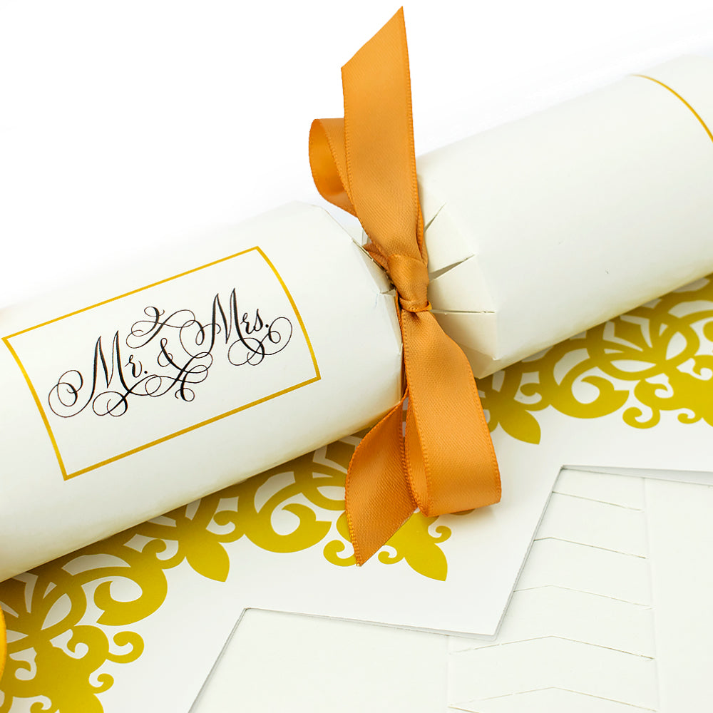 6 Mr & Mrs Classic Wedding Cracker Making Craft Kit - Make & Fill Your Own