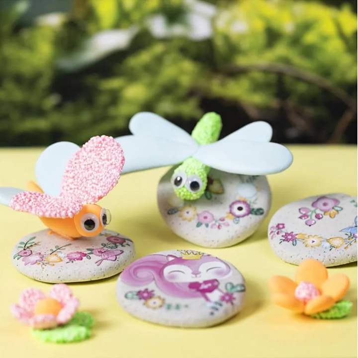 Pretty Insect Pebbles | Clay Modelling Mini Craft Kit for Kids | Air Dry Clay