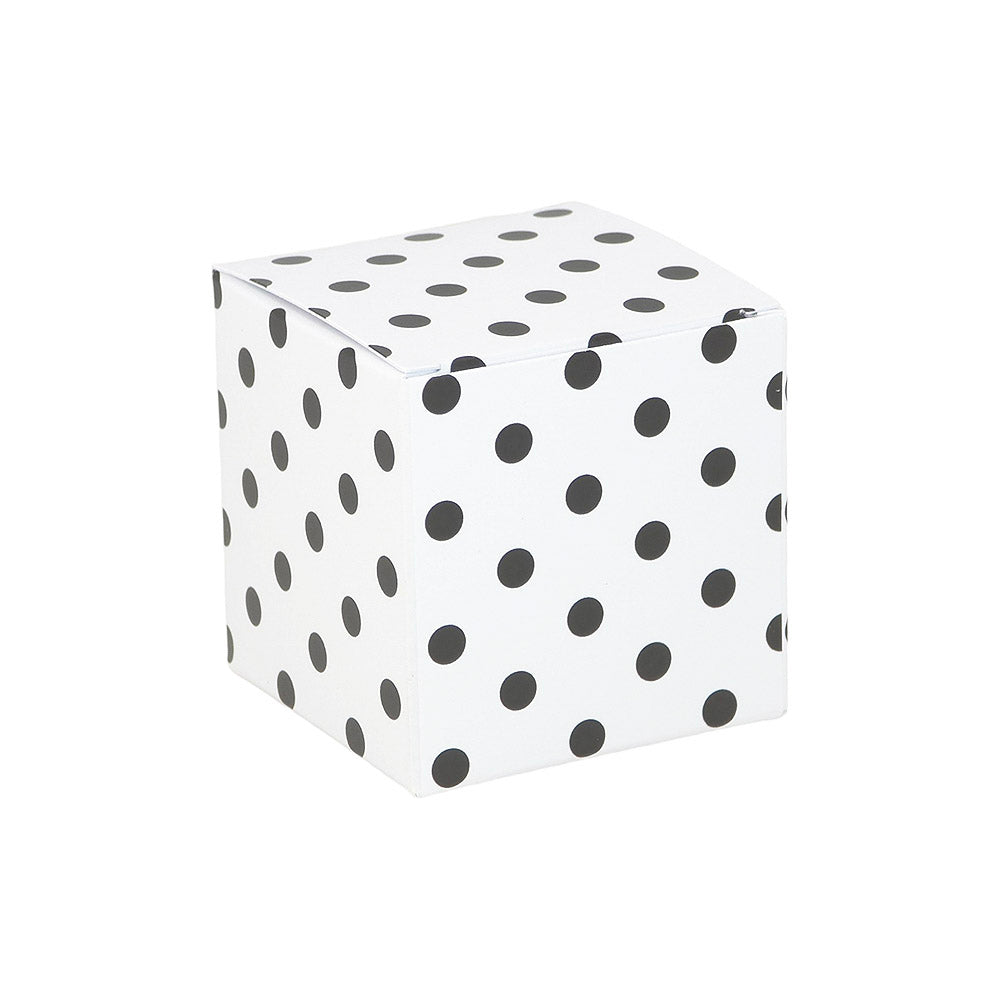 Monochrome Dots | Little Gift Box | 5cm Cube | Single or 6 Boxes